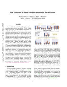 Bias Mimicking: A Simple Sampling Approach for Bias Mitigation