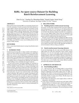 B2RL: An open-source Dataset for Building Batch Reinforcement Learning