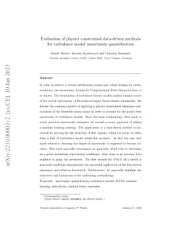 Evaluation of physics constrained data-driven methods for turbulence
  model uncertainty quantification