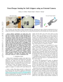 Force/Torque Sensing for Soft Grippers using an External Camera
