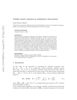 Volatility density estimation by multiplicative deconvolution