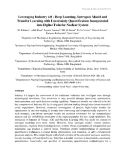 Leveraging Industry 4.0 -- Deep Learning, Surrogate Model and Transfer
  Learning with Uncertainty Quantification Incorporated into Digital Twin for
  Nuclear System