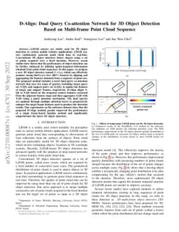 D-Align: Dual Query Co-attention Network for 3D Object Detection Based
  on Multi-frame Point Cloud Sequence