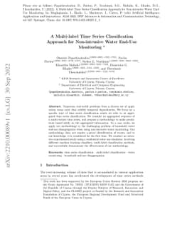 A Multi-label Time Series Classification Approach for Non-intrusive
  Water End-Use Monitoring