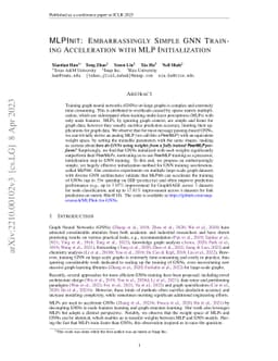 MLPInit: Embarrassingly Simple GNN Training Acceleration with MLP
  Initialization