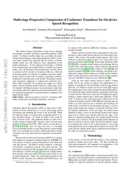 Multi-stage Progressive Compression of Conformer Transducer for
  On-device Speech Recognition