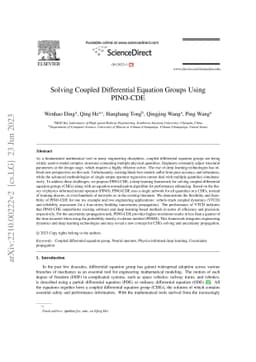 Solving Coupled Differential Equation Groups Using PINO-CDE