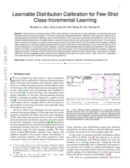 Learnable Distribution Calibration for Few-Shot Class-Incremental
  Learning
