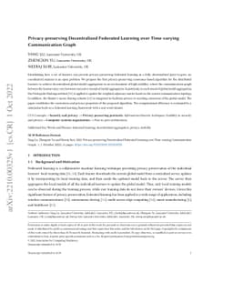 Privacy-preserving Decentralized Federated Learning over Time-varying
  Communication Graph