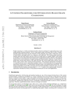 A Unified Framework for Optimization-Based Graph Coarsening