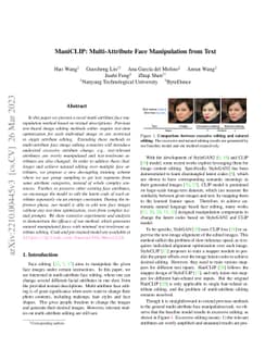 ManiCLIP: Multi-Attribute Face Manipulation from Text