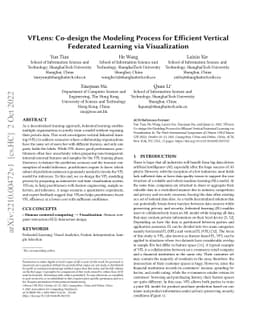 VFLens: Co-design the Modeling Process for Efficient Vertical Federated
  Learning via Visualization
