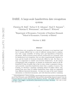 DARE: A large-scale handwritten date recognition system
