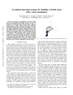 An optimal open-loop strategy for handling a flexible beam with a robot
  manipulator
