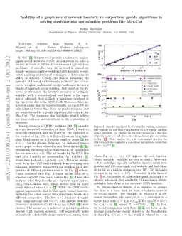 Inability of a graph neural network heuristic to outperform greedy
  algorithms in solving combinatorial optimization problems like Max-Cut