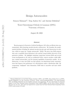 Benign Autoencoders