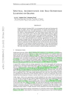 Spectral Augmentation for Self-Supervised Learning on Graphs