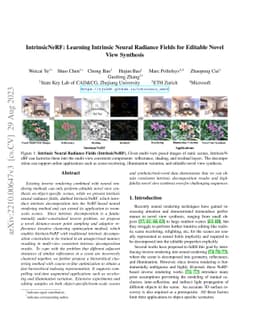 IntrinsicNeRF: Learning Intrinsic Neural Radiance Fields for Editable
  Novel View Synthesis