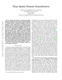 Deep Spatial Domain Generalization