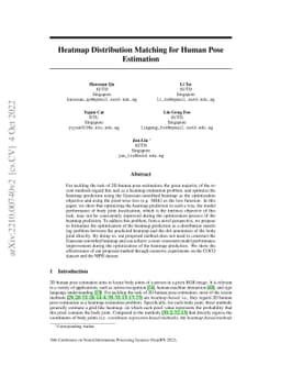 Heatmap Distribution Matching for Human Pose Estimation