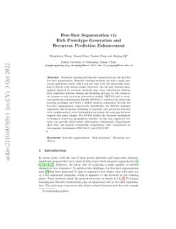 Few-Shot Segmentation via Rich Prototype Generation and Recurrent
  Prediction Enhancement