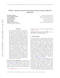 DDoS: A Graph Neural Network based Drug Synergy Prediction Algorithm