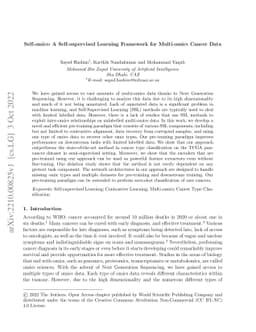 Self-omics: A Self-supervised Learning Framework for Multi-omics Cancer
  Data