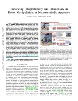 Enhancing Interpretability and Interactivity in Robot Manipulation: A
  Neurosymbolic Approach