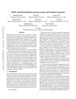 MSRL: Distributed Reinforcement Learning with Dataflow Fragments