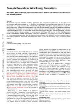 Towards Exascale for Wind Energy Simulations