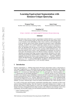 Learning Equivariant Segmentation with Instance-Unique Querying