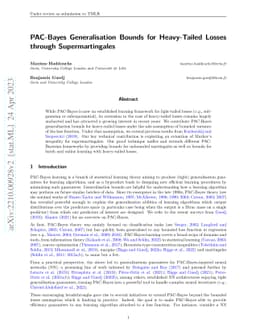 PAC-Bayes Generalisation Bounds for Heavy-Tailed Losses through
  Supermartingales
