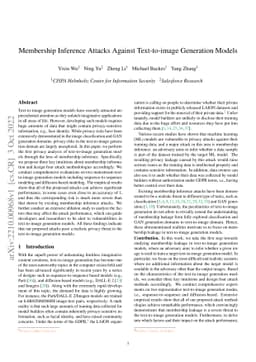 Membership Inference Attacks Against Text-to-image Generation Models