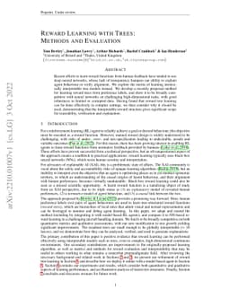 Reward Learning with Trees: Methods and Evaluation