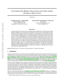 Unsupervised Model Selection for Time-series Anomaly Detection
