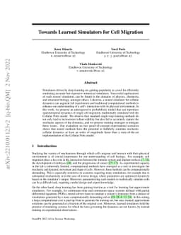 Towards Learned Simulators for Cell Migration