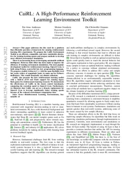 CaiRL: A High-Performance Reinforcement Learning Environment Toolkit