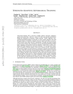 Strength-Adaptive Adversarial Training
