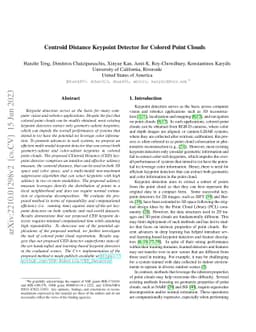 Centroid Distance Keypoint Detector for Colored Point Clouds