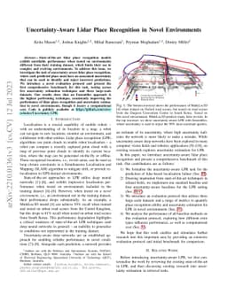 Uncertainty-Aware Lidar Place Recognition in Novel Environments