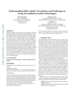 Understanding Older Adults' Perceptions and Challenges in Using
  AI-enabled Everyday Technologies
