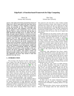 EdgeFaaS: A Function-based Framework for Edge Computing