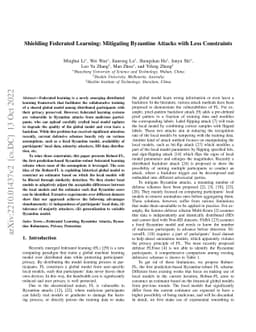 Shielding Federated Learning: Mitigating Byzantine Attacks with Less
  Constraints