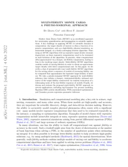 Multi-fidelity Monte Carlo: a pseudo-marginal approach