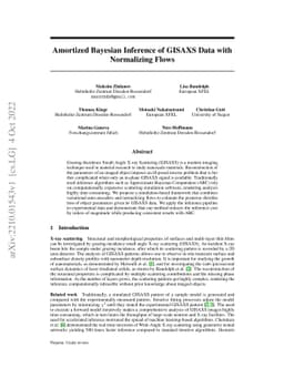 Amortized Bayesian Inference of GISAXS Data with Normalizing Flows