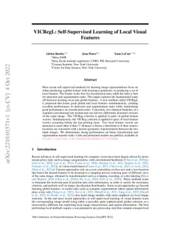 VICRegL: Self-Supervised Learning of Local Visual Features