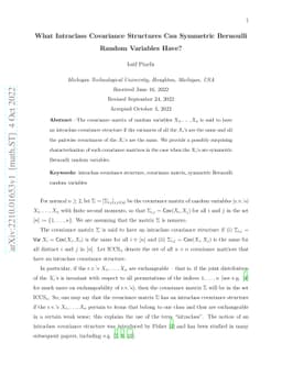 What Intraclass Covariance Structures Can Symmetric Bernoulli Random
  Variables Have?