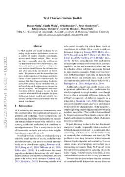 Text Characterization Toolkit