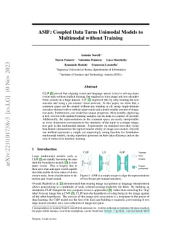 ASIF: Coupled Data Turns Unimodal Models to Multimodal Without Training