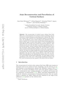 Joint Reconstruction and Parcellation of Cortical Surfaces